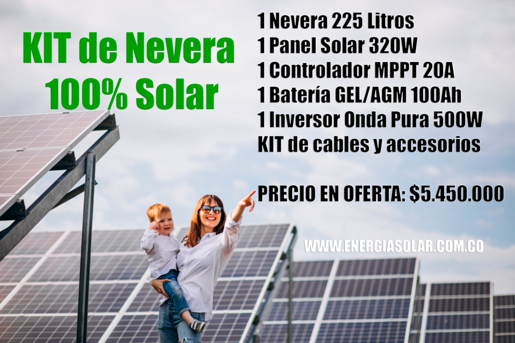KIT Nevera Energía Solar Medellin Colombia
